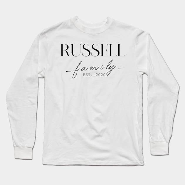 Russell Family EST. 2020, Surname, Russell Long Sleeve T-Shirt by ProvidenciaryArtist